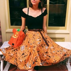 Unique Vintage Halloween Swing Skirt